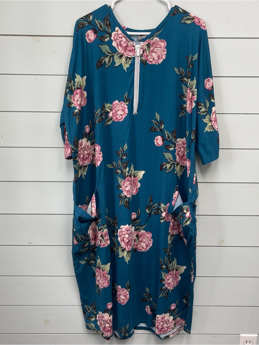 Lounge and Liv blue floral dress women's size L/XL